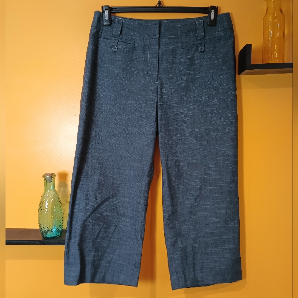 Apt 9 Stretch Maxwell Gray Cropped Pants Size 12 - Picture 3 of 12